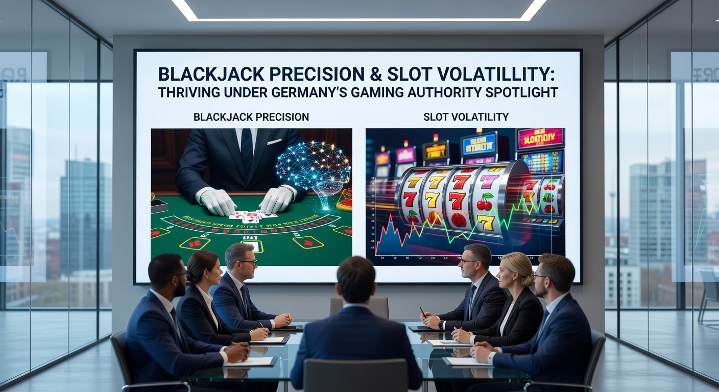 Slots mit volatilen Symbolen und Blackjack-Strategie-Chart unter GGL-Logo