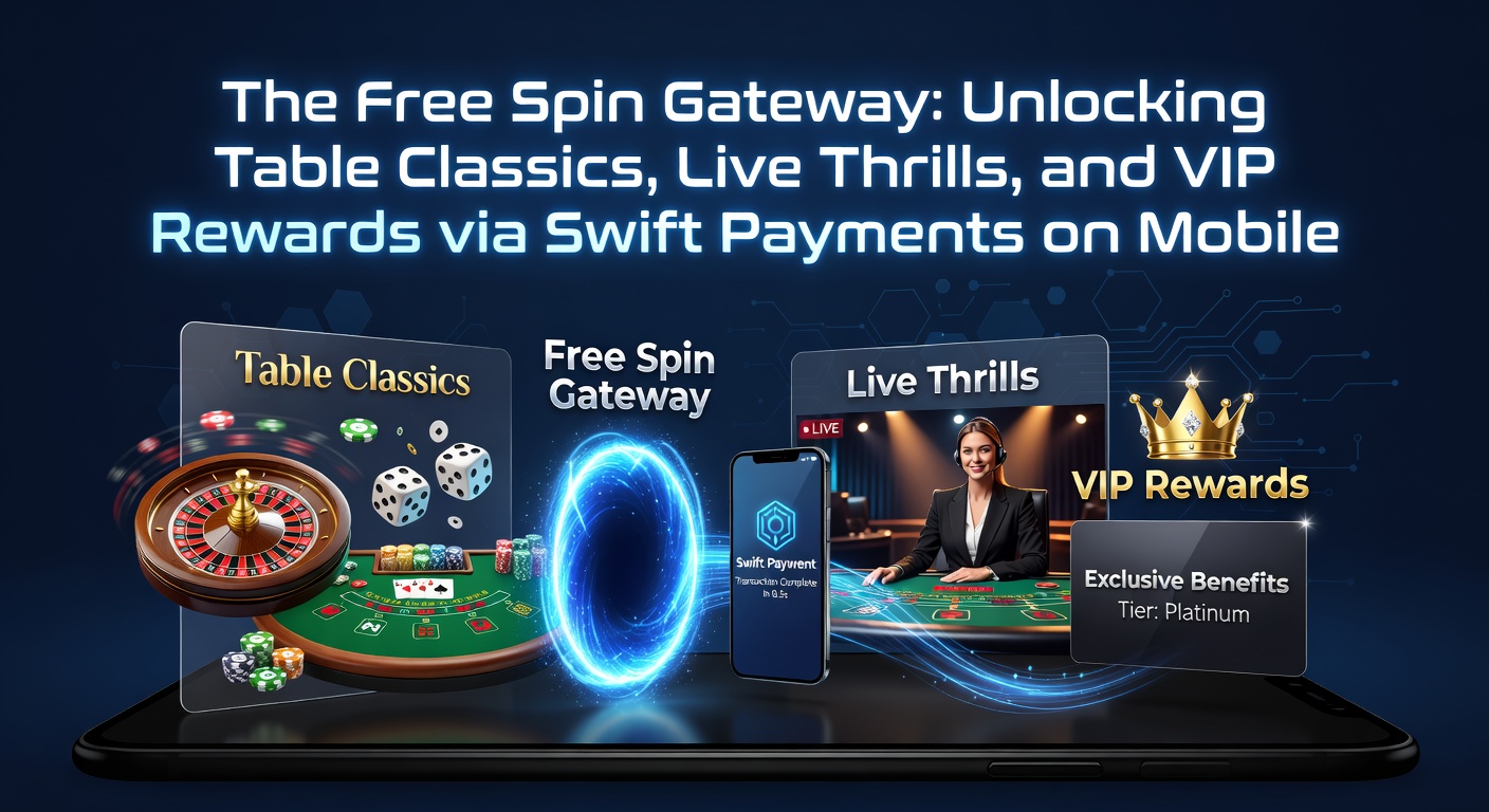 Smartphone mit Casino-App, die Free-Spin-Tore und mobile Zahlungsoptionen zeigt, um Tischspiele und Live-Action zu öffnen